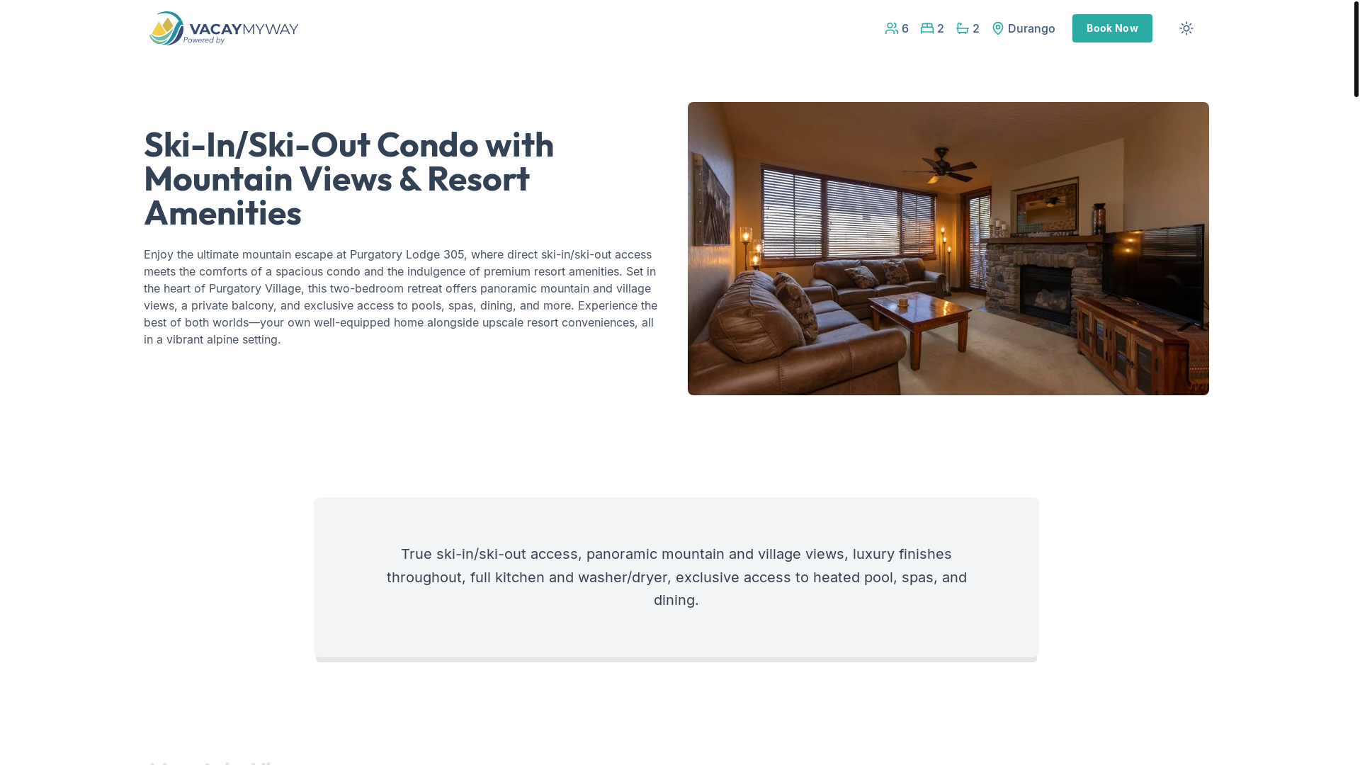 website screenshot of https://purgatoryviews.estate/