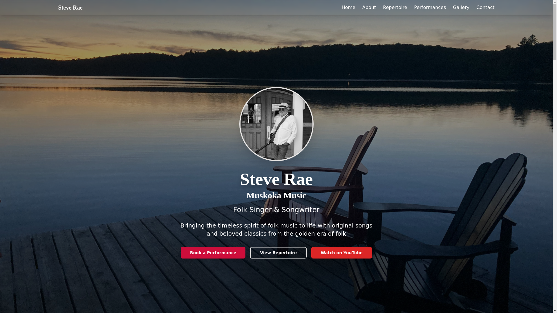 website screenshot of https://steveraemusic.ca/
