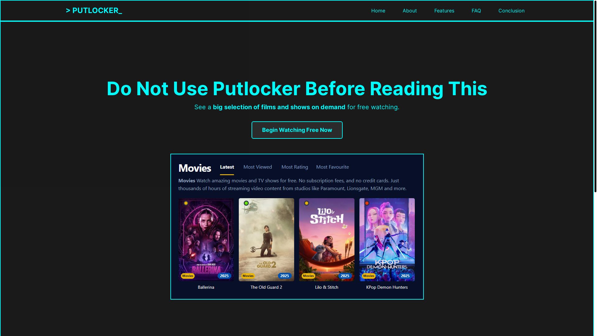 website screenshot of https://putlocker-rney.pages.dev/