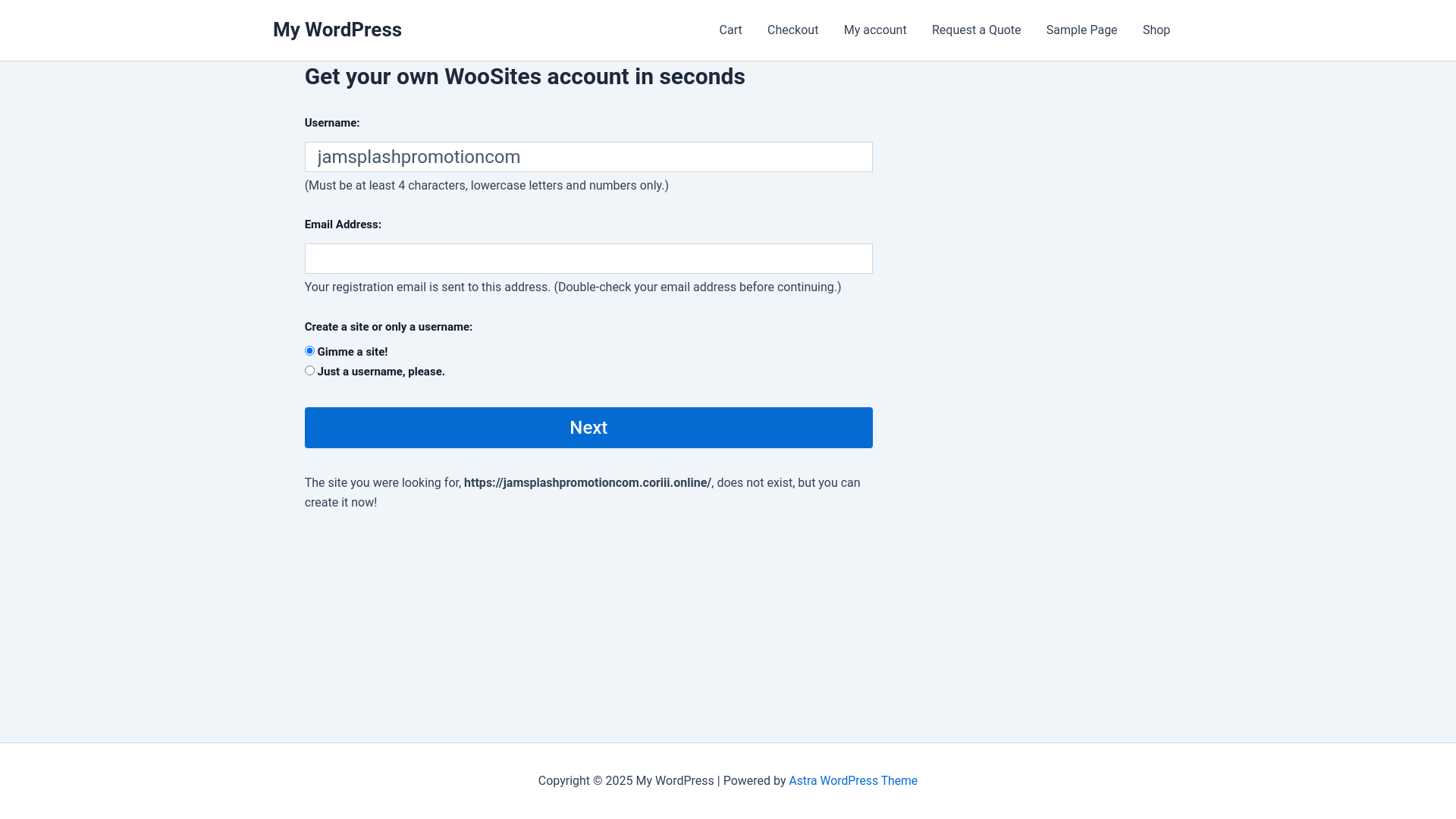 website screenshot of https://jamsplashpromotion.com/