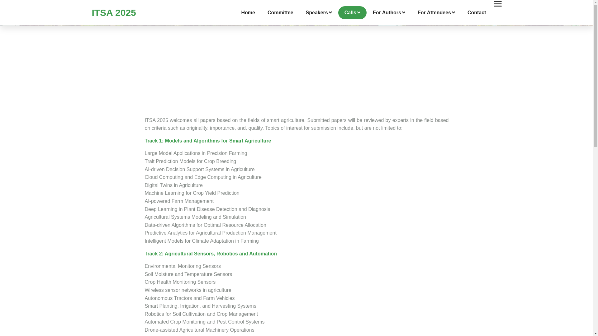 website screenshot of https://itsa.cc/cfp.html