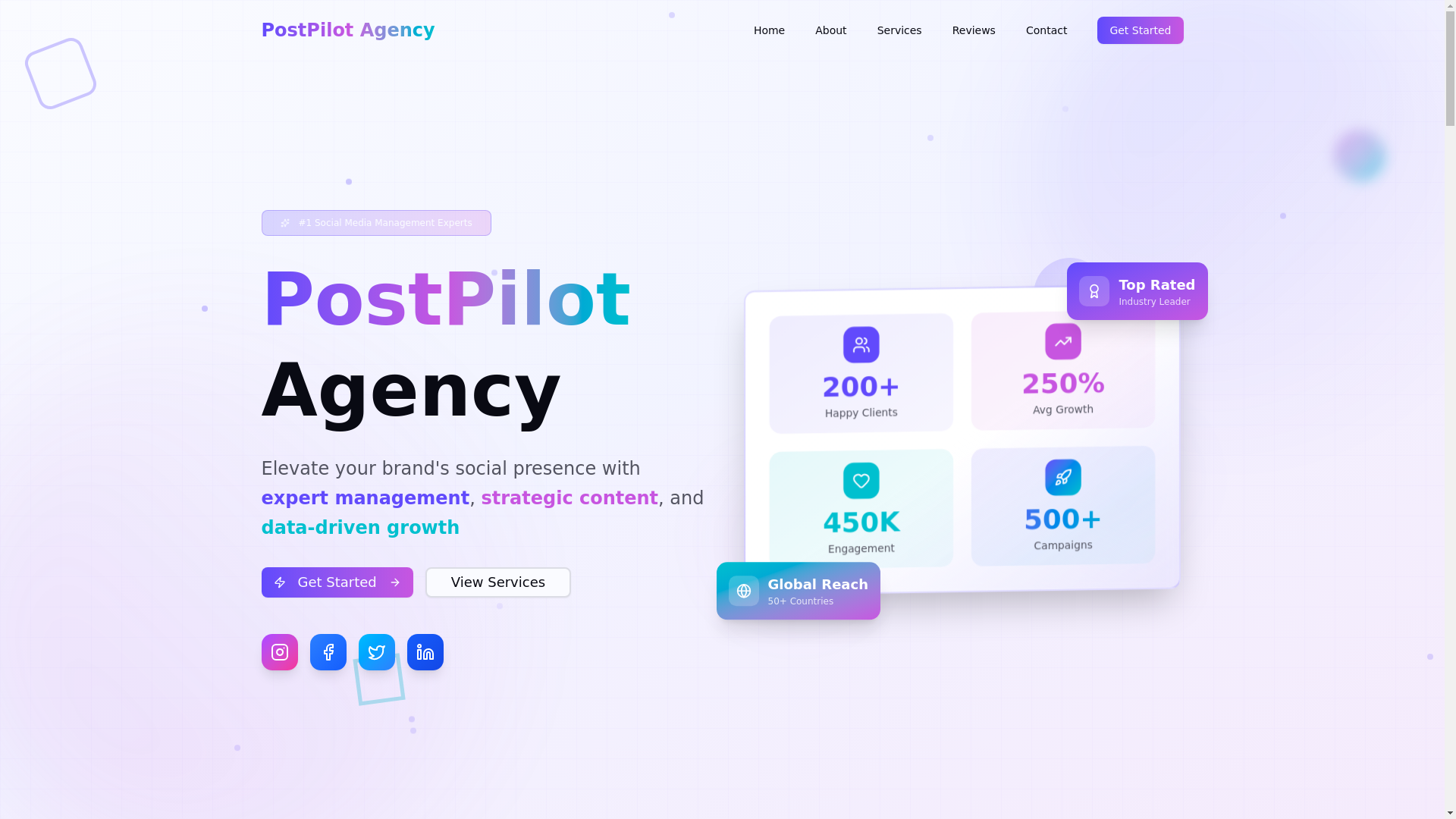 website screenshot of https://postpilotagency.com/