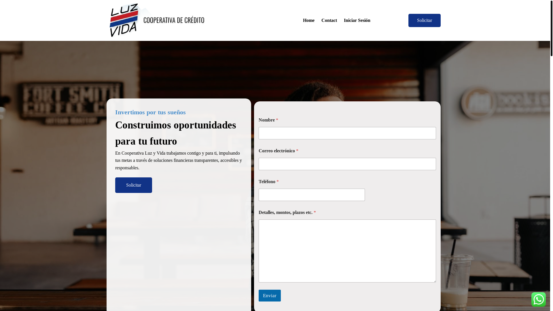 website screenshot of https://cooperativaluzyvida-ec.online/