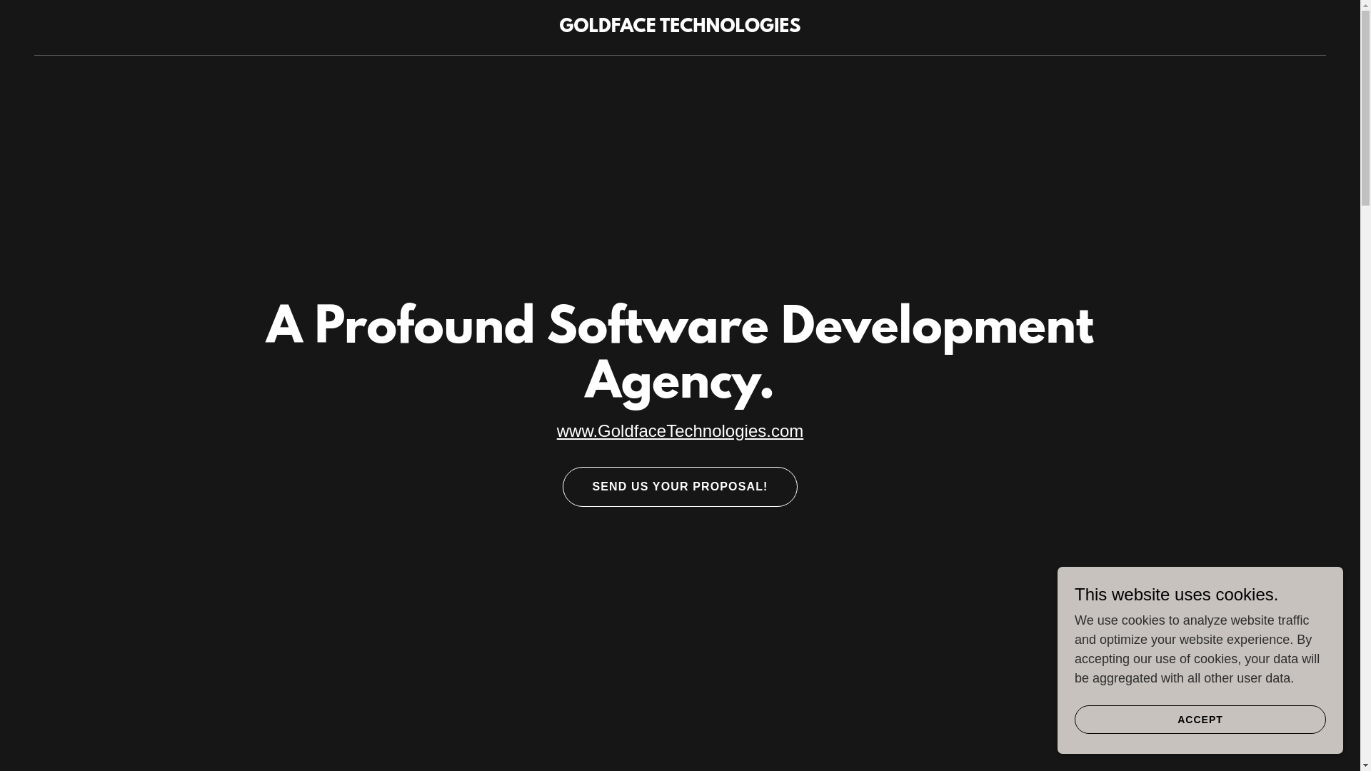 website screenshot of https://goldfacetechnologies.com/