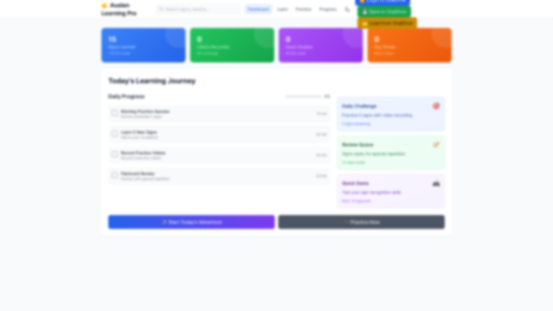 website screenshot of https://auslanlearner.pages.dev/