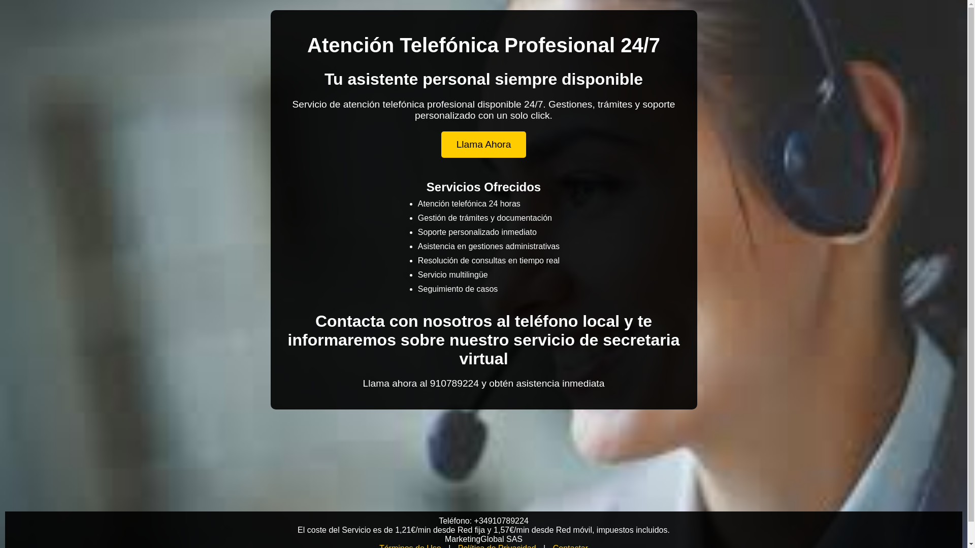 website screenshot of https://atenciona.pro/