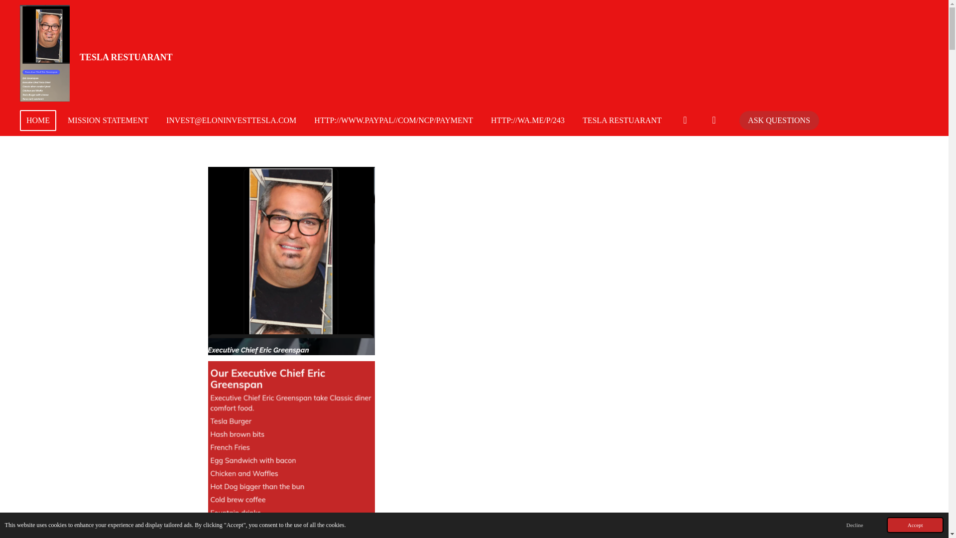 website screenshot of https://tesla-restuarant.net/