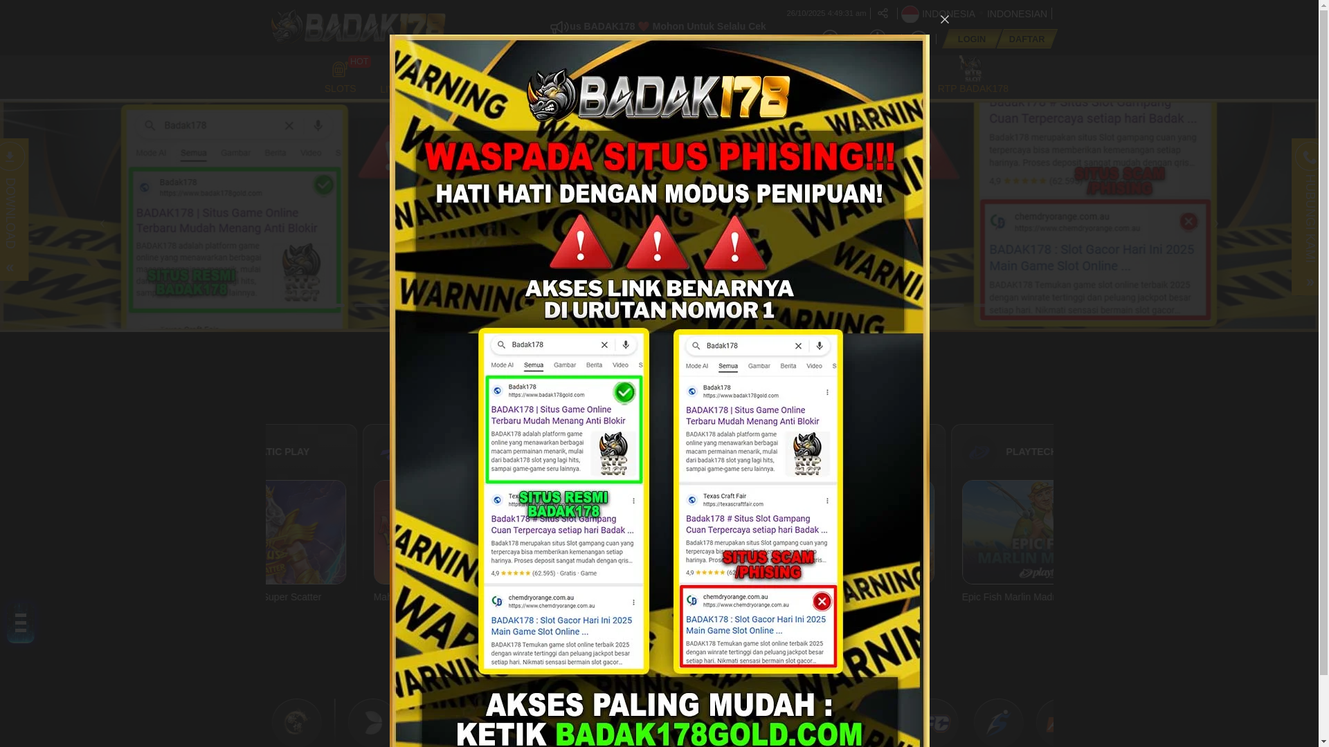 website screenshot of https://badak178regist.com/