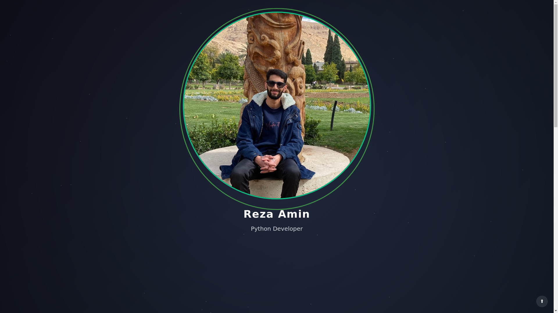 website screenshot of https://rezaamin.me/