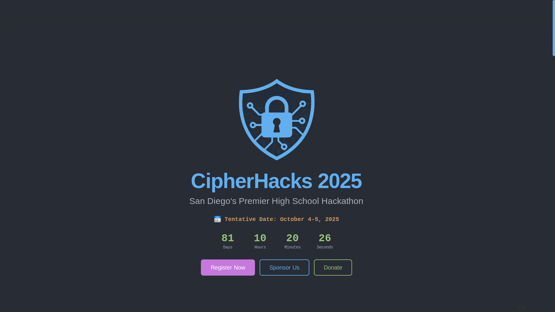 website screenshot of https://cipherhacks.tech/