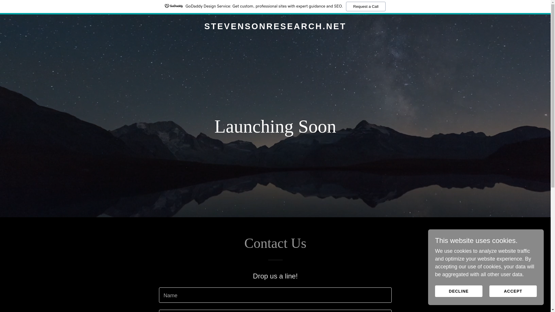 website screenshot of https://stevensonresearch.net/