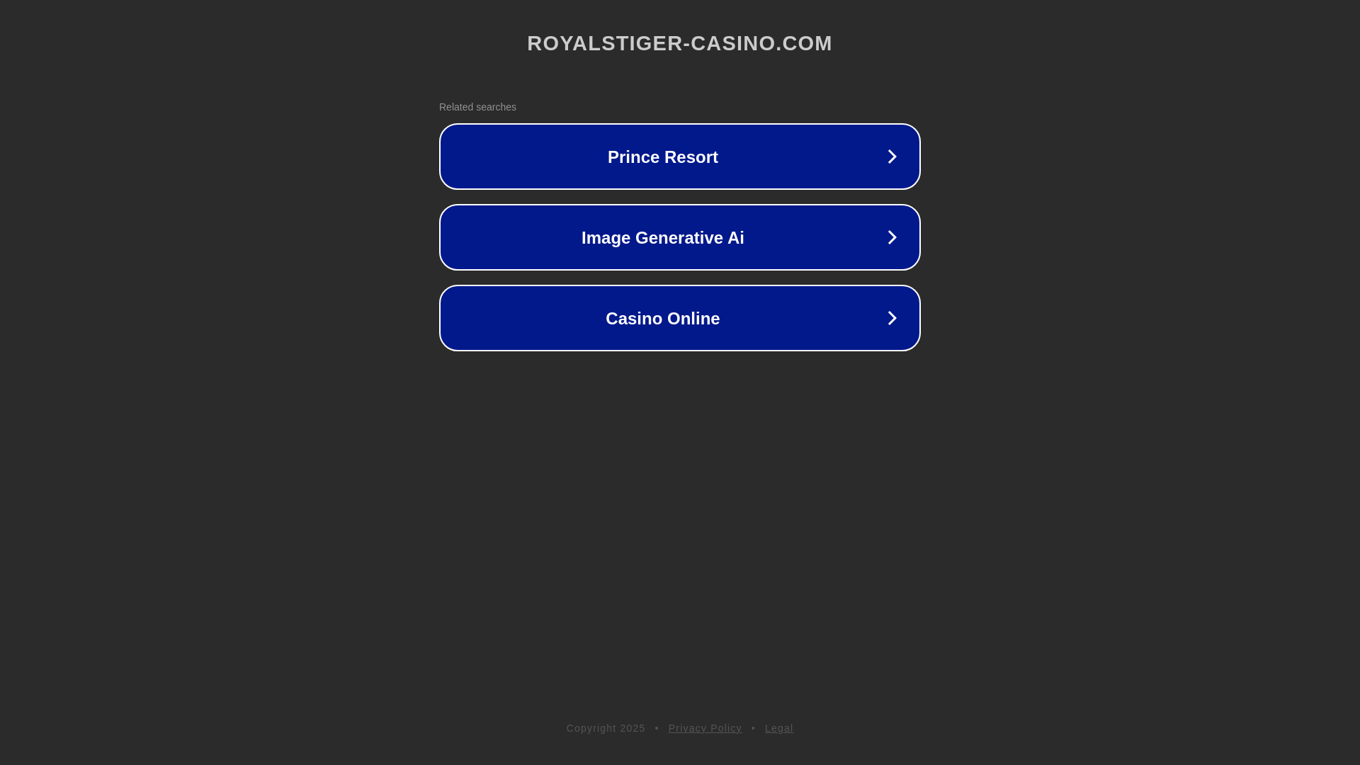 website screenshot of https://royalstiger-casino.com/