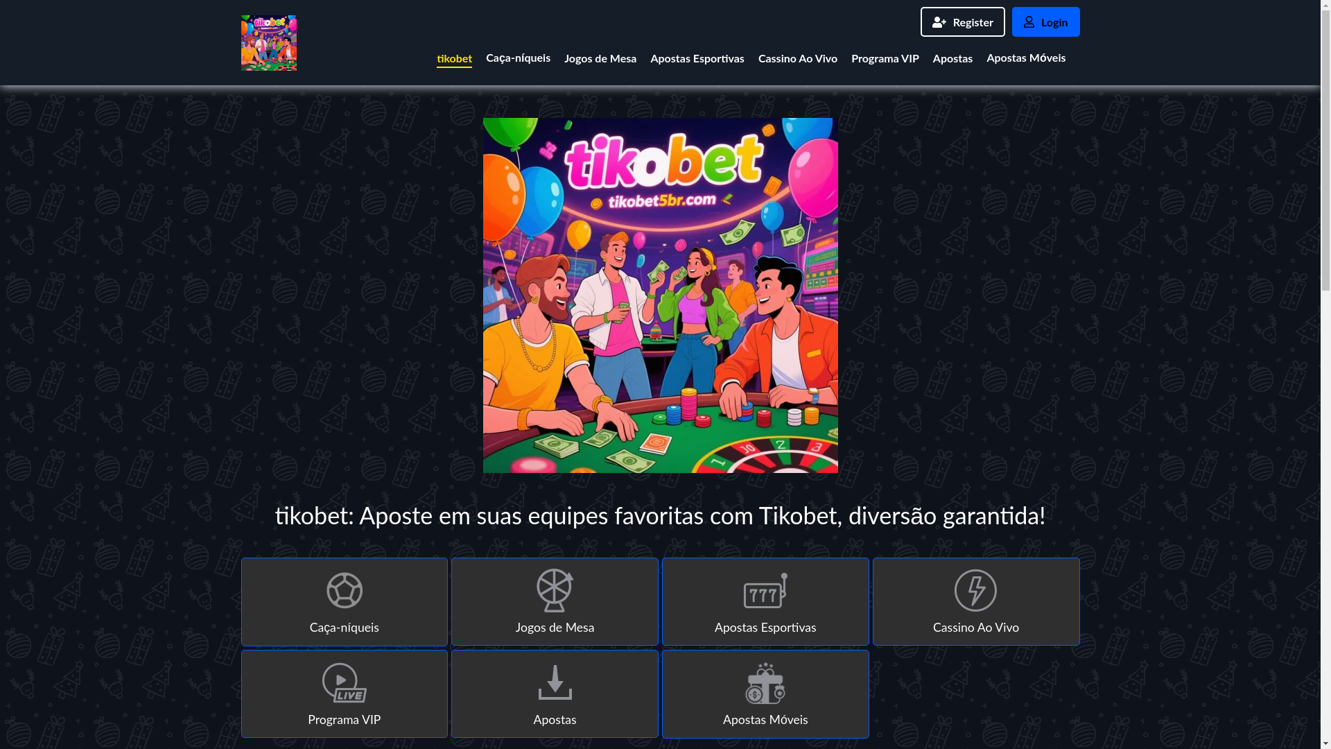 website screenshot of https://tikobet5br.com/