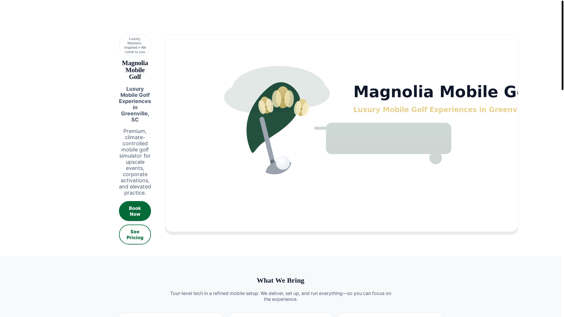 website screenshot of https://magnoliamobilegolf.com/