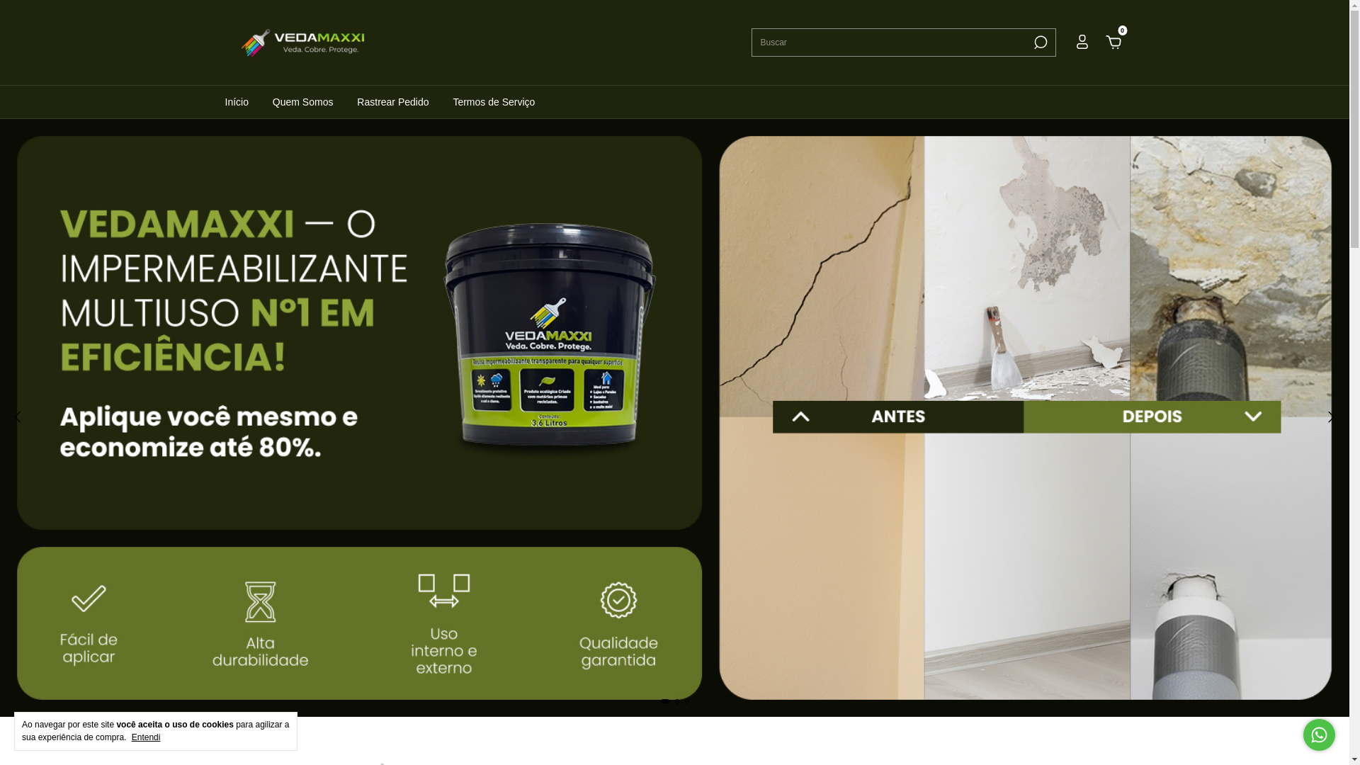 website screenshot of https://vedamaxxi.com.br/