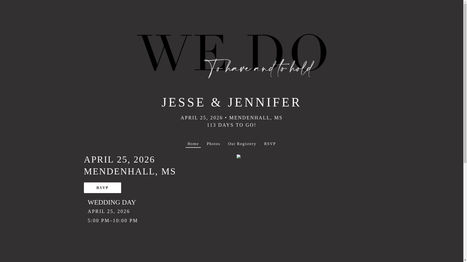 website screenshot of https://jesseandjennifer.us/