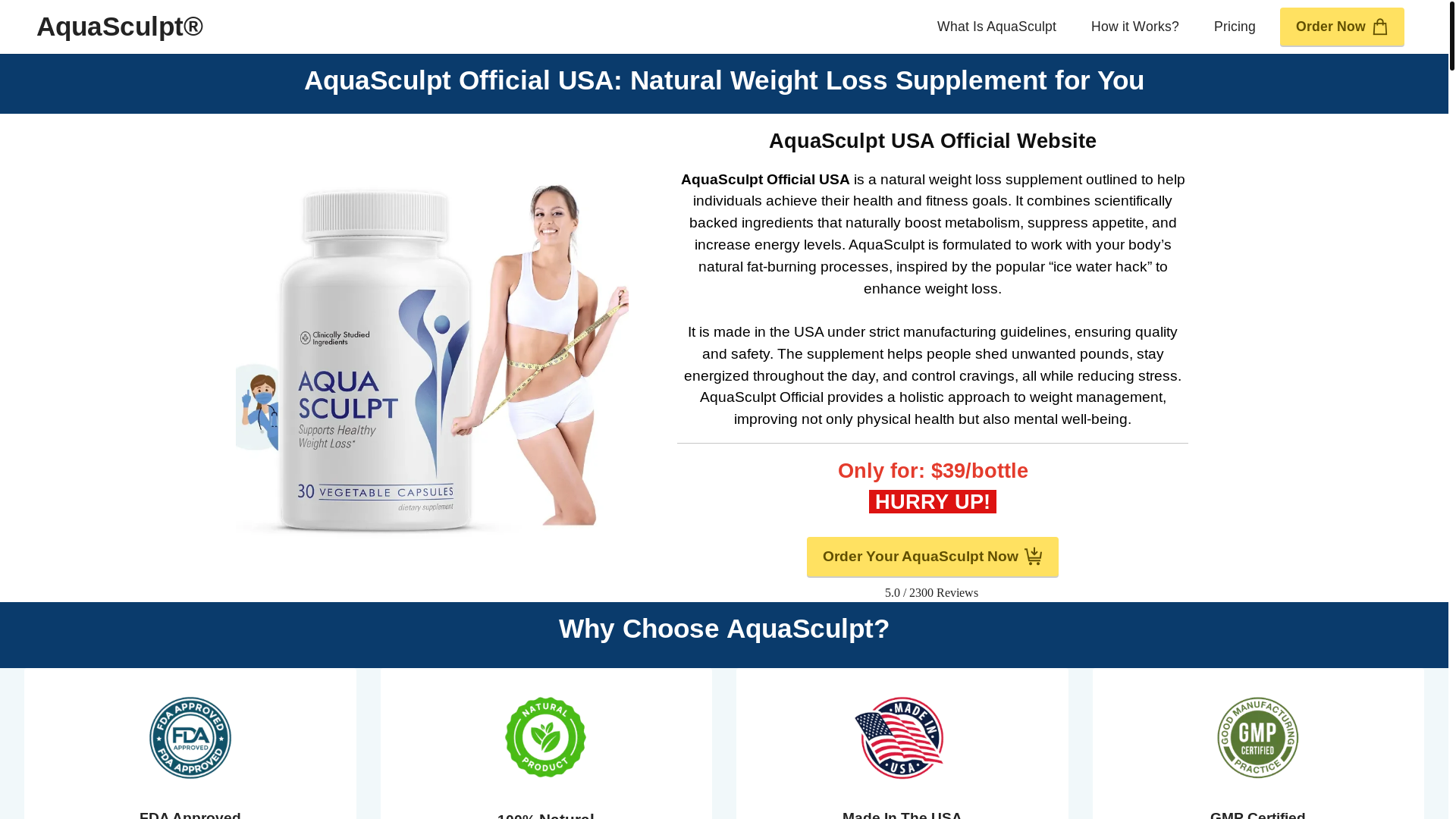 website screenshot of https://aquasculpt-official.com/