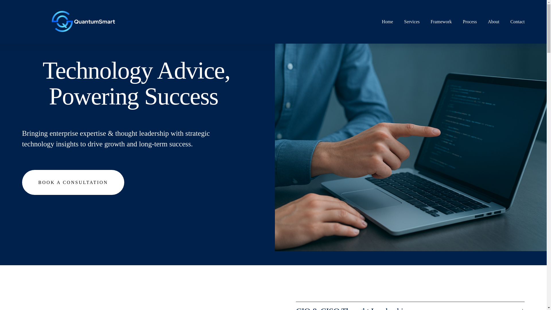 website screenshot of https://quantumsmartconsulting.com/