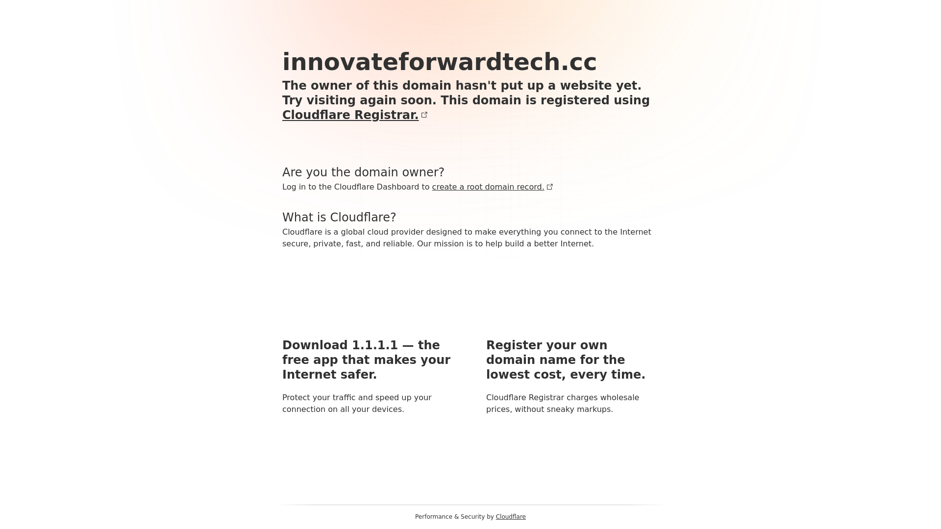 website screenshot of https://innovateforwardtech.cc/