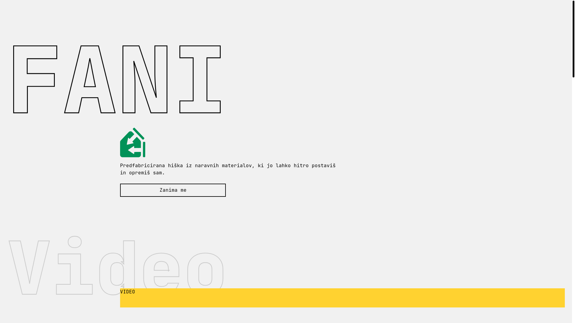 website screenshot of https://fani.si/