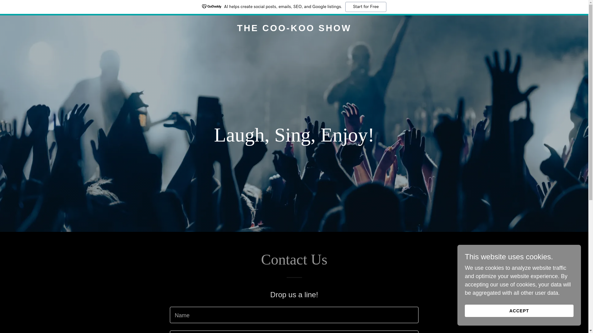 website screenshot of https://thecookooshow.com/