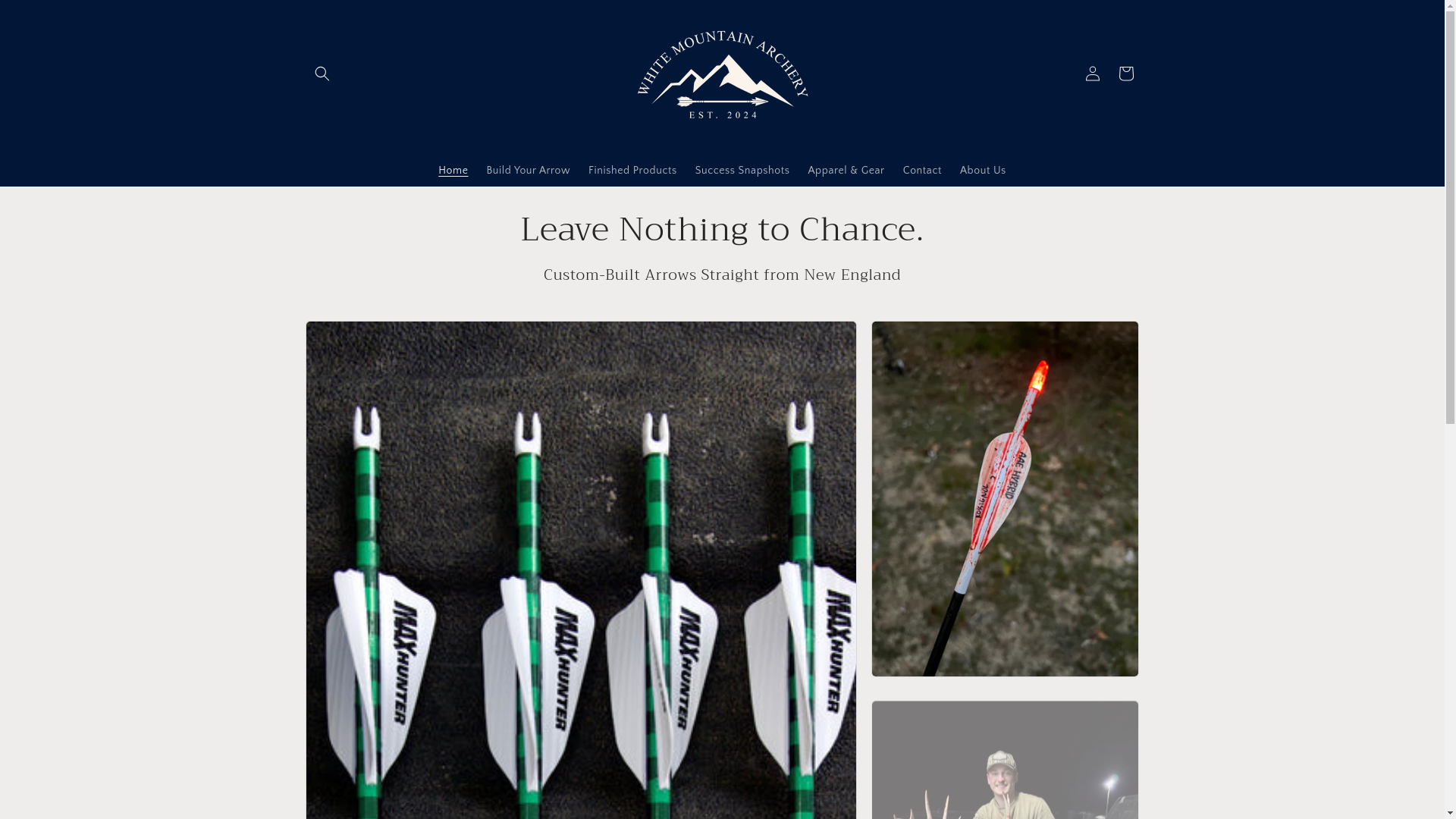 website screenshot of https://whitemtnarchery.com/