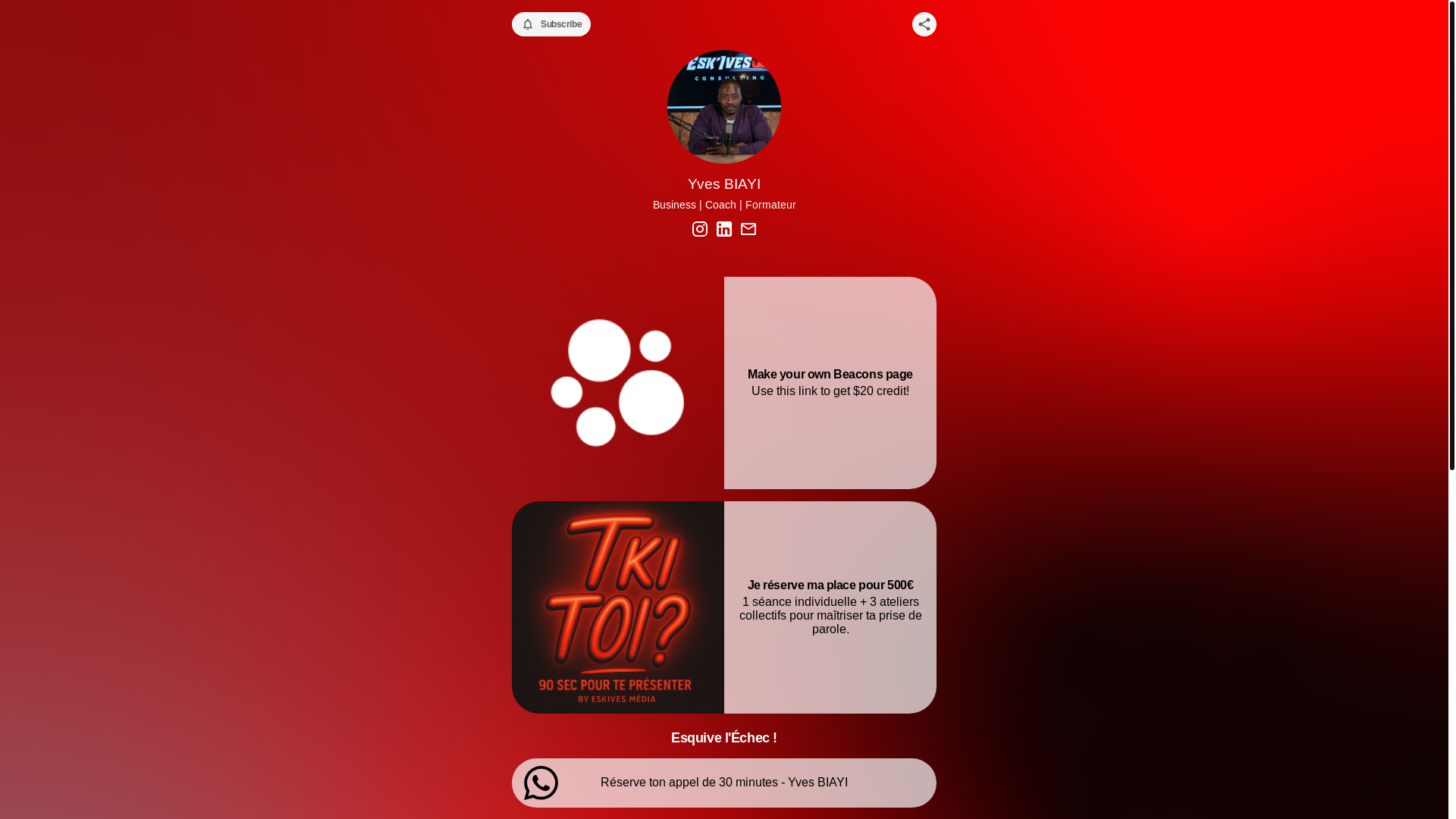 website screenshot of https://yvesbiayi.store/