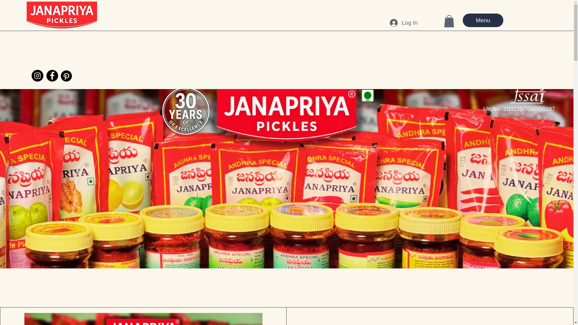 website screenshot of https://janapriyafoodproducts.com/