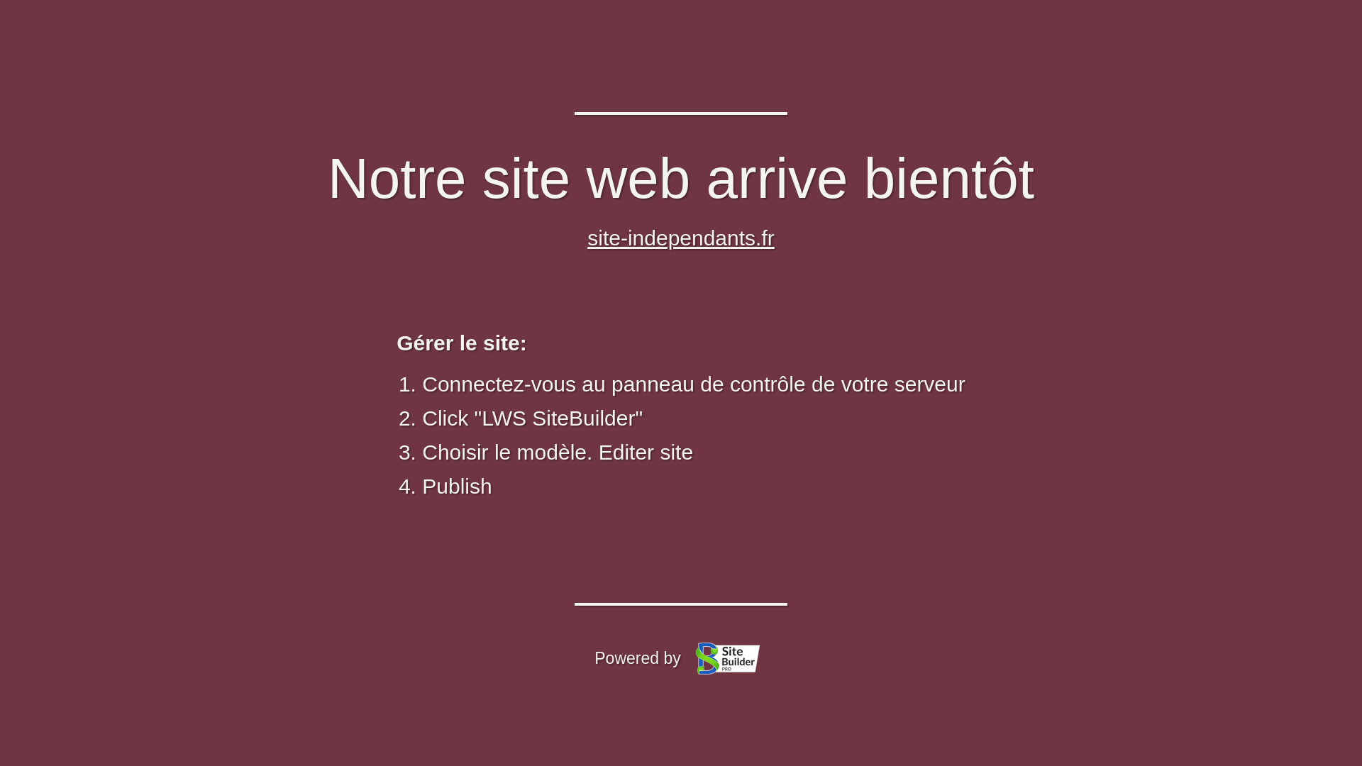 website screenshot of https://site-independants.fr/