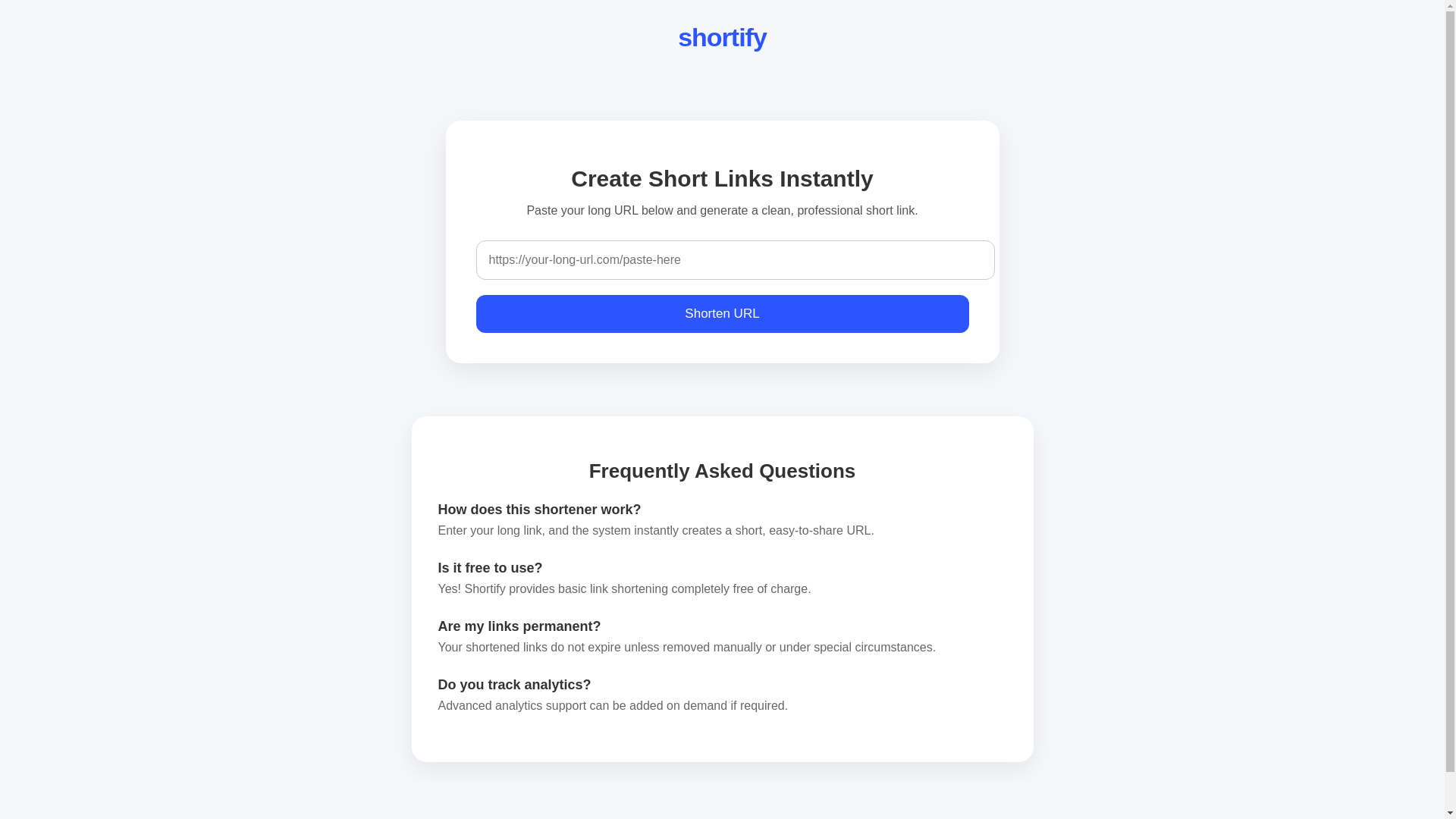 website screenshot of https://shortlanster.com/