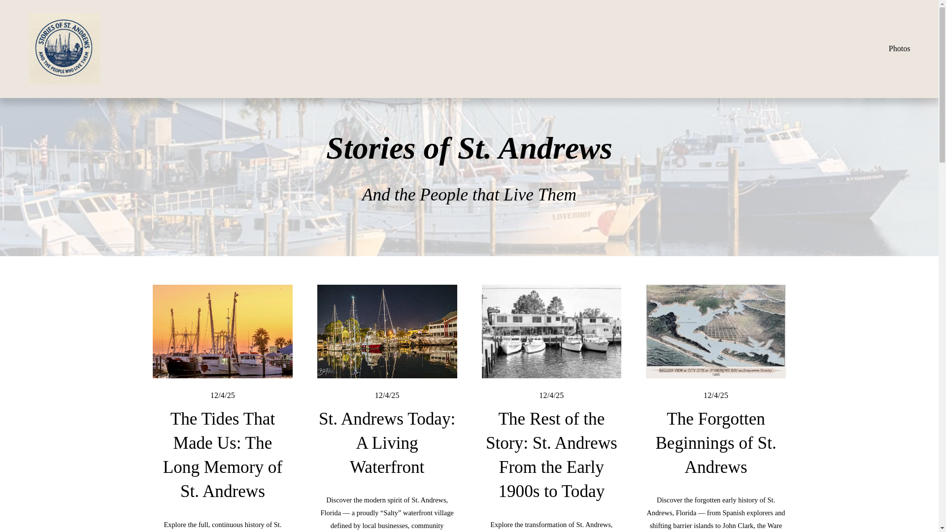 website screenshot of https://storiesofstandrews.com/