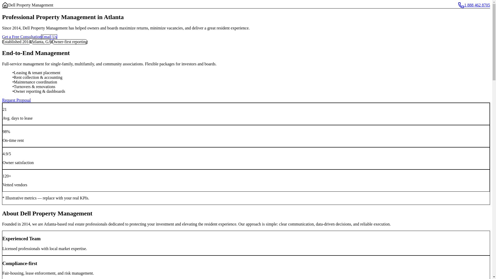 website screenshot of https://dell-property-man.pages.dev/