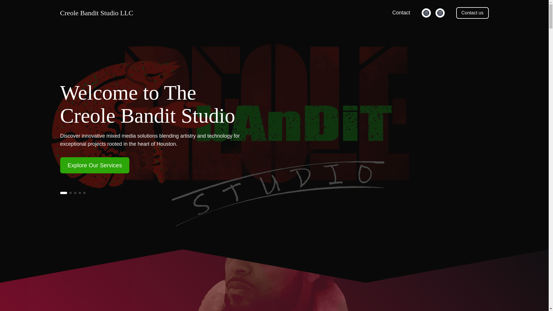 website screenshot of https://creolebanditstudio.com/