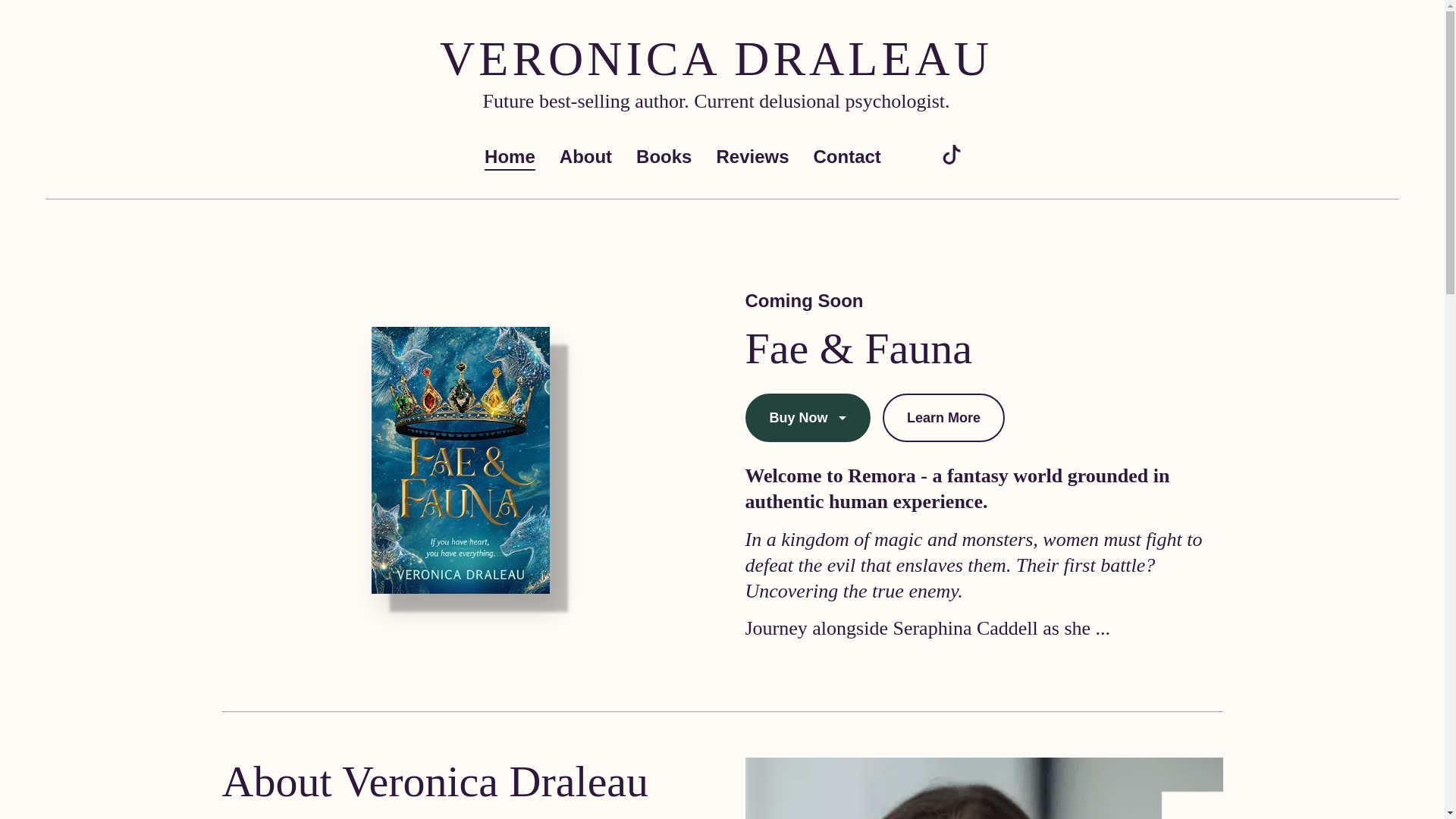 website screenshot of https://veronicadraleauauthor.com/
