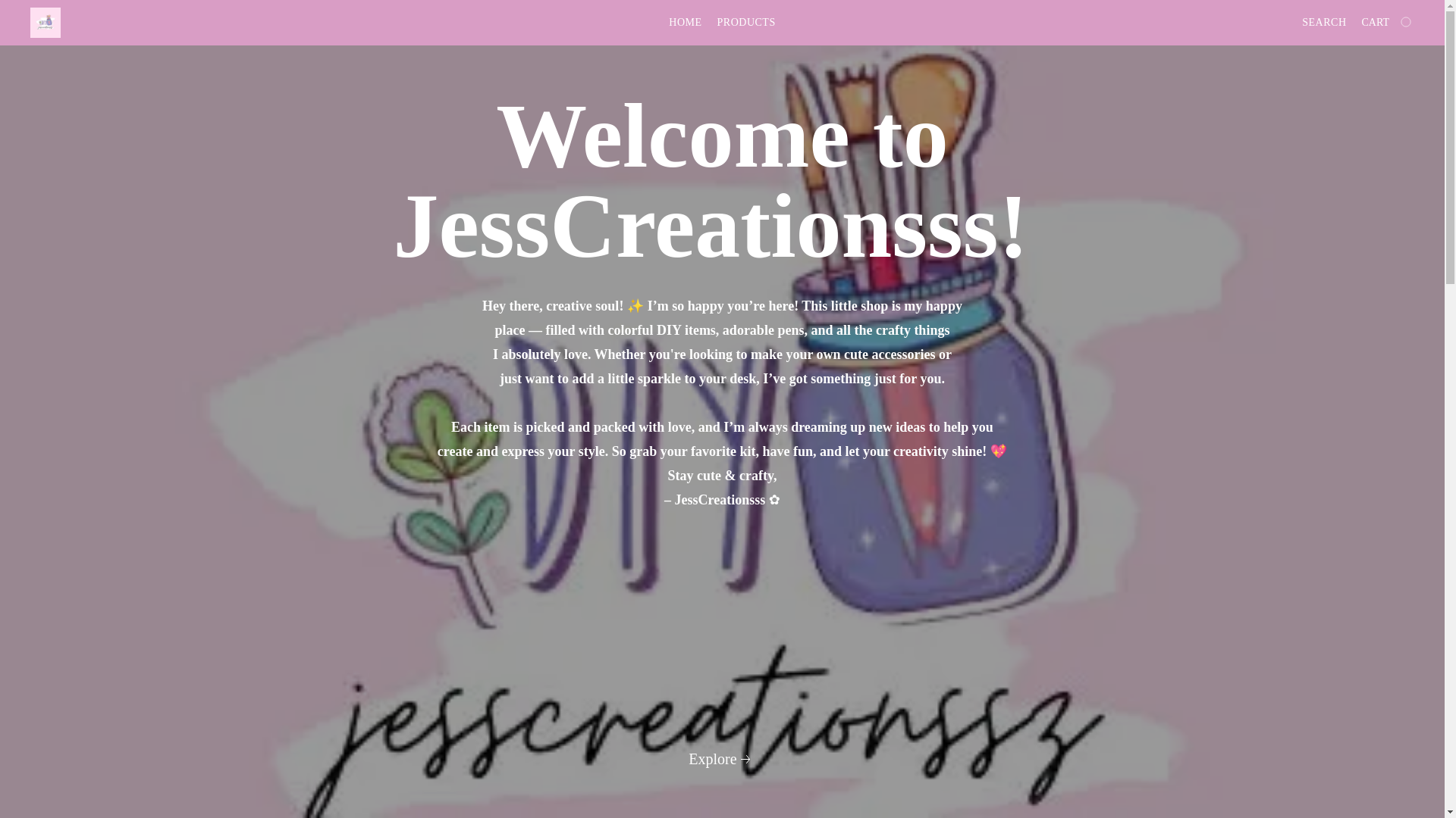 website screenshot of https://jesscreationsss.com/