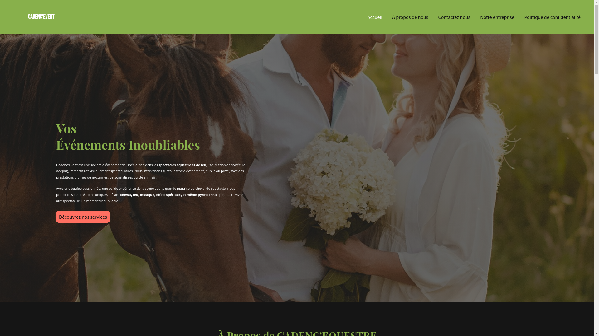 website screenshot of https://cadencevent.net/