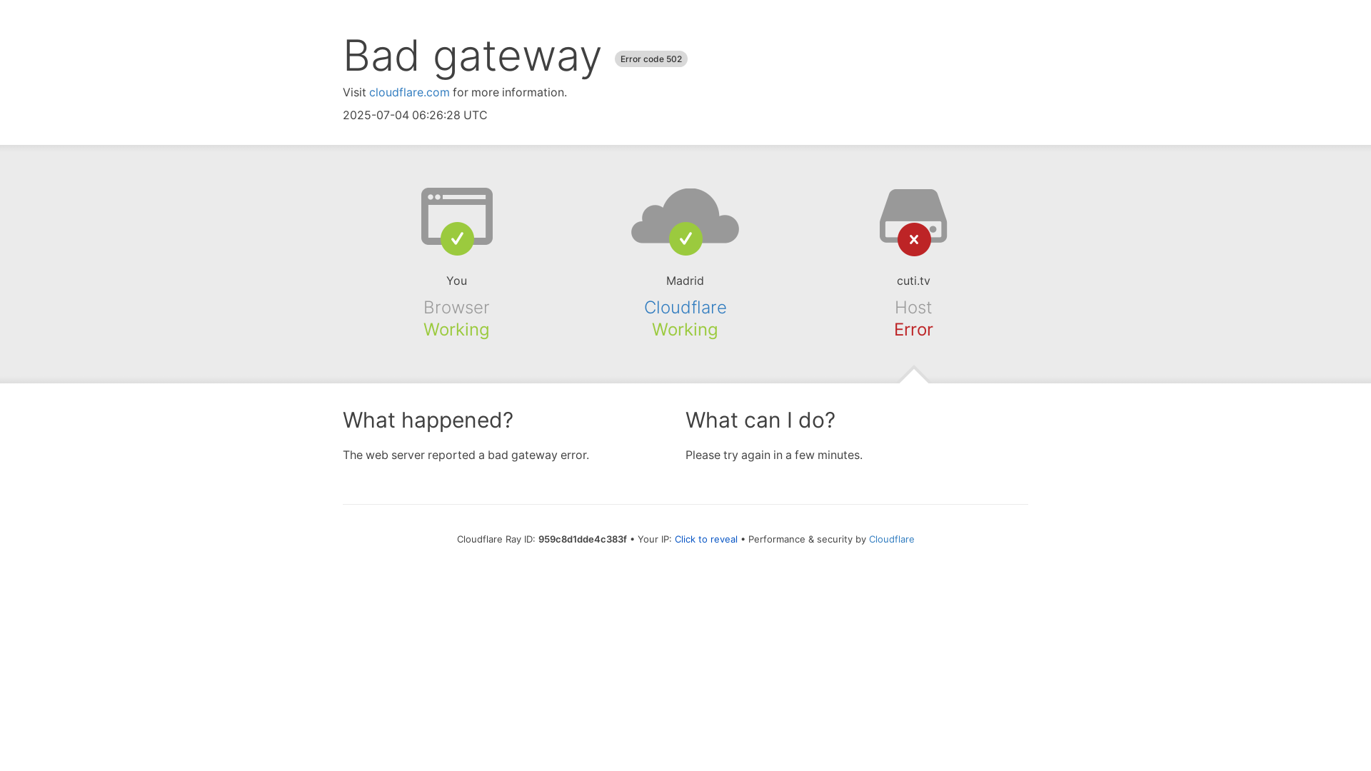 website screenshot of https://cuti.tv/