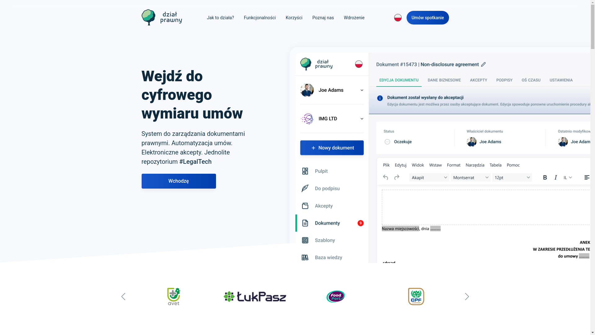 website screenshot of https://dzialprawny-pl.pages.dev/