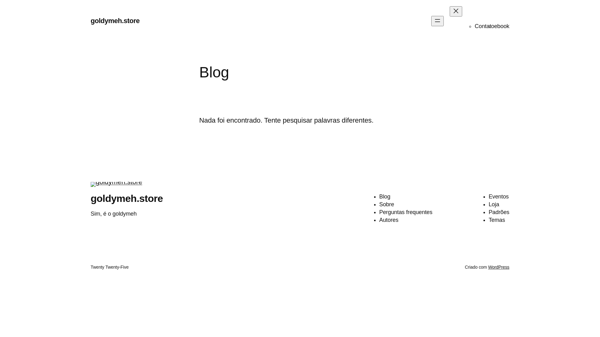 website screenshot of https://goldymeh.store/
