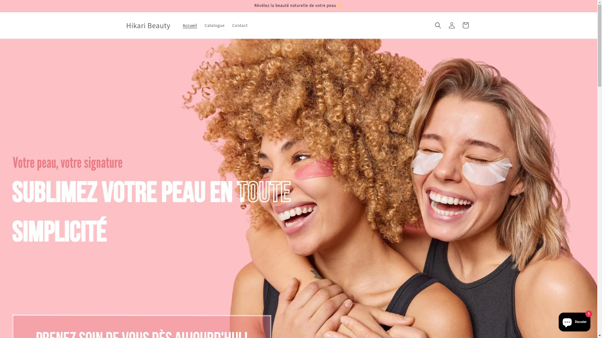 website screenshot of https://hikaribeauty.fr/