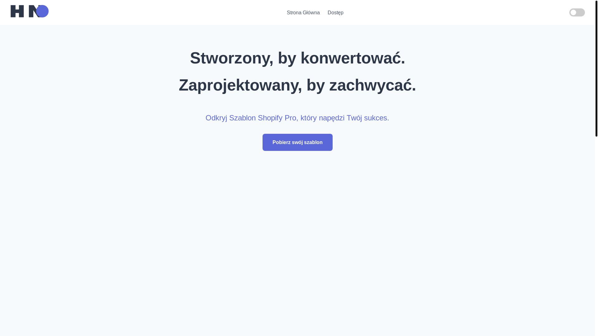 website screenshot of https://dostepshopify.pages.dev/