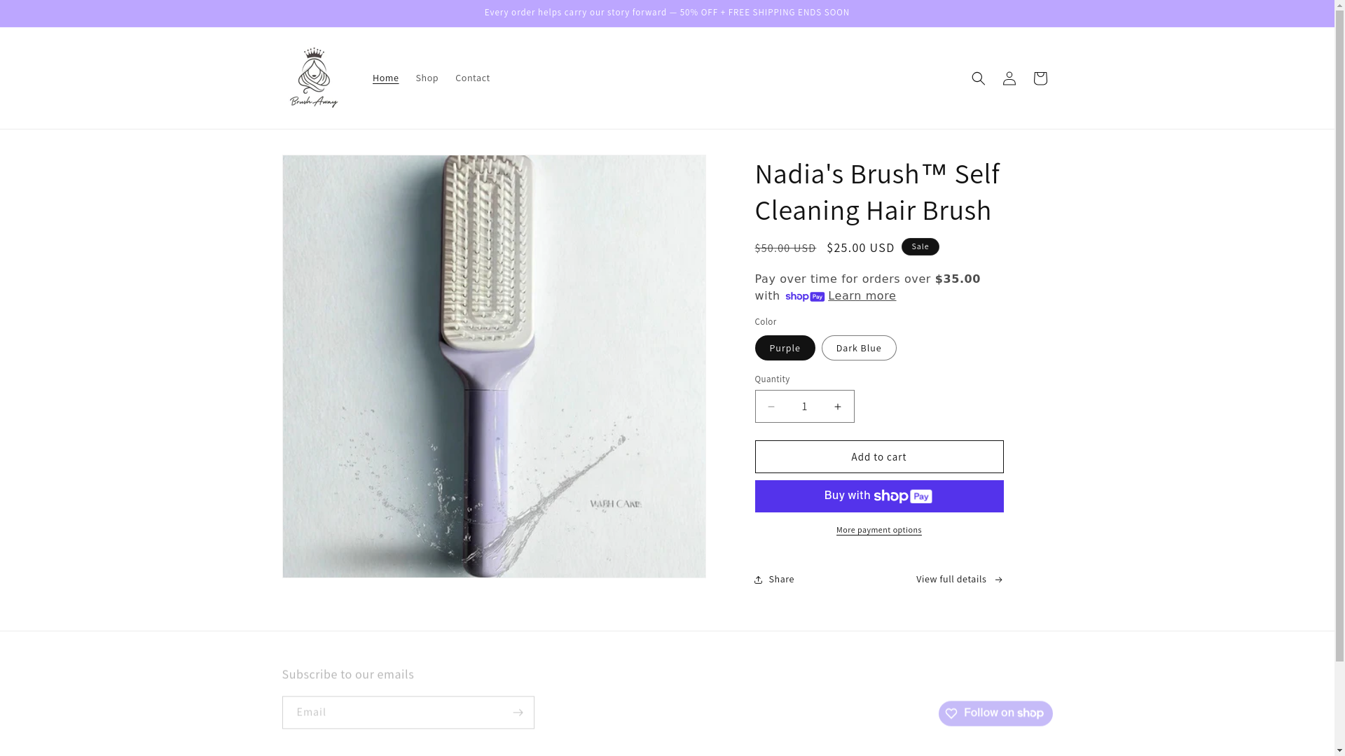 website screenshot of https://nadiabrushes.com/