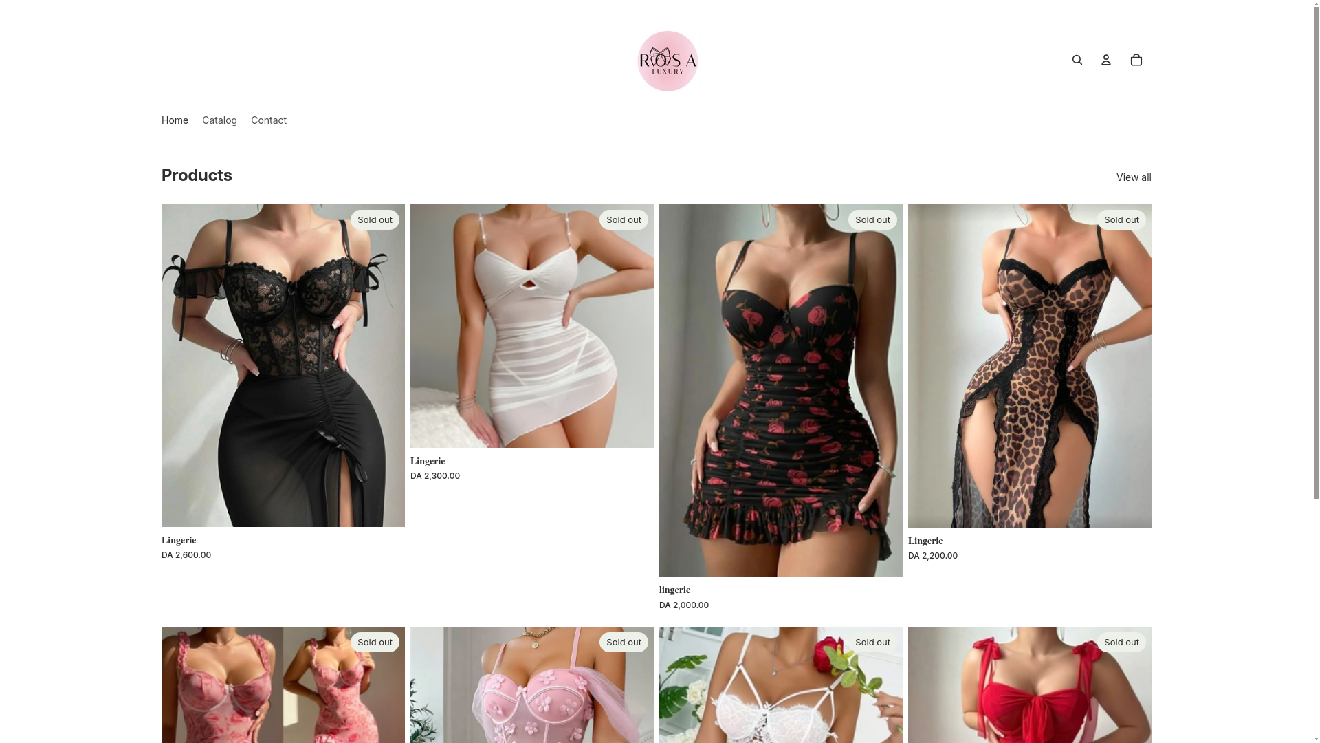 website screenshot of https://rosaluxury8.com/