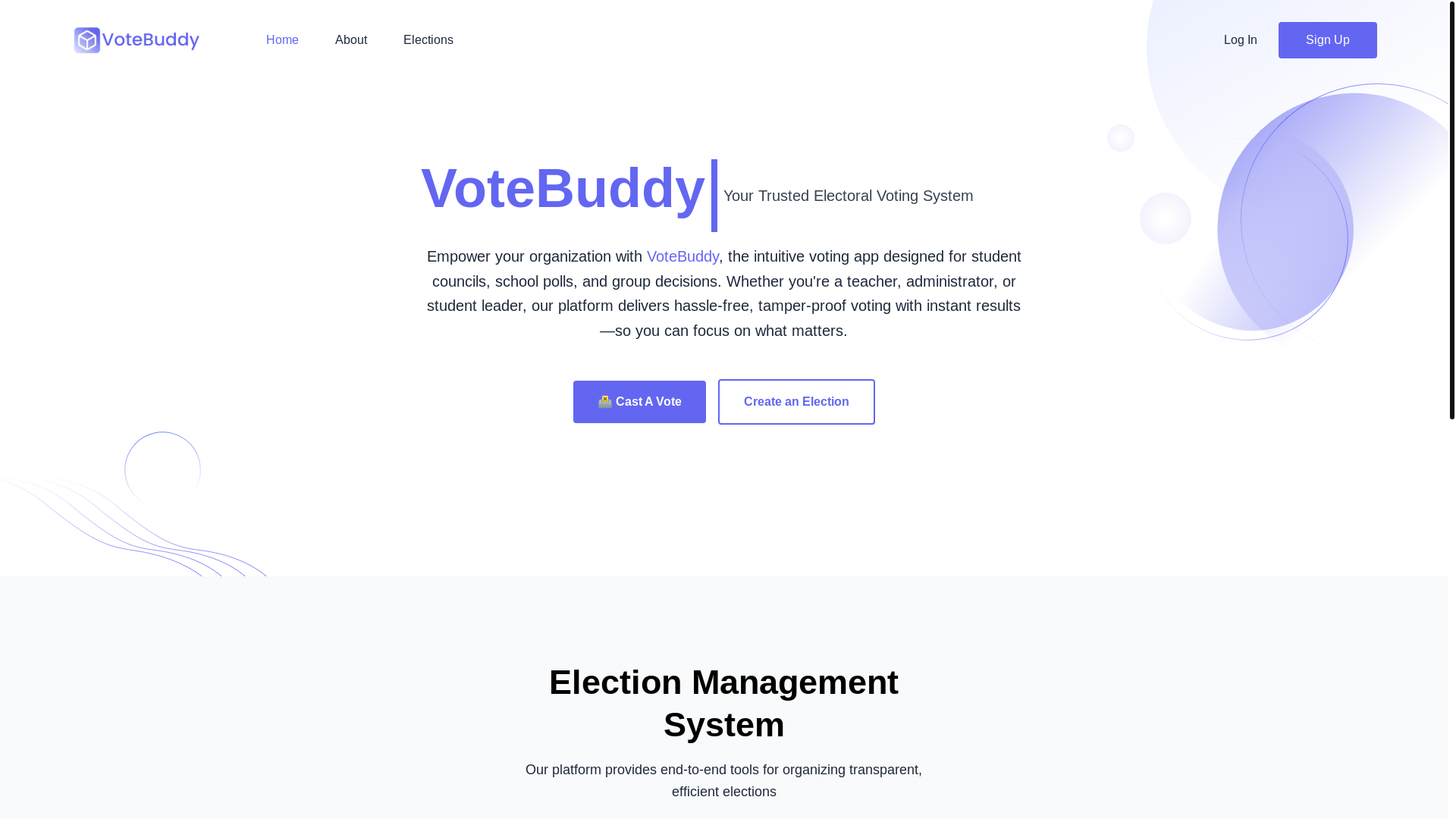website screenshot of https://votebuddy.cc/