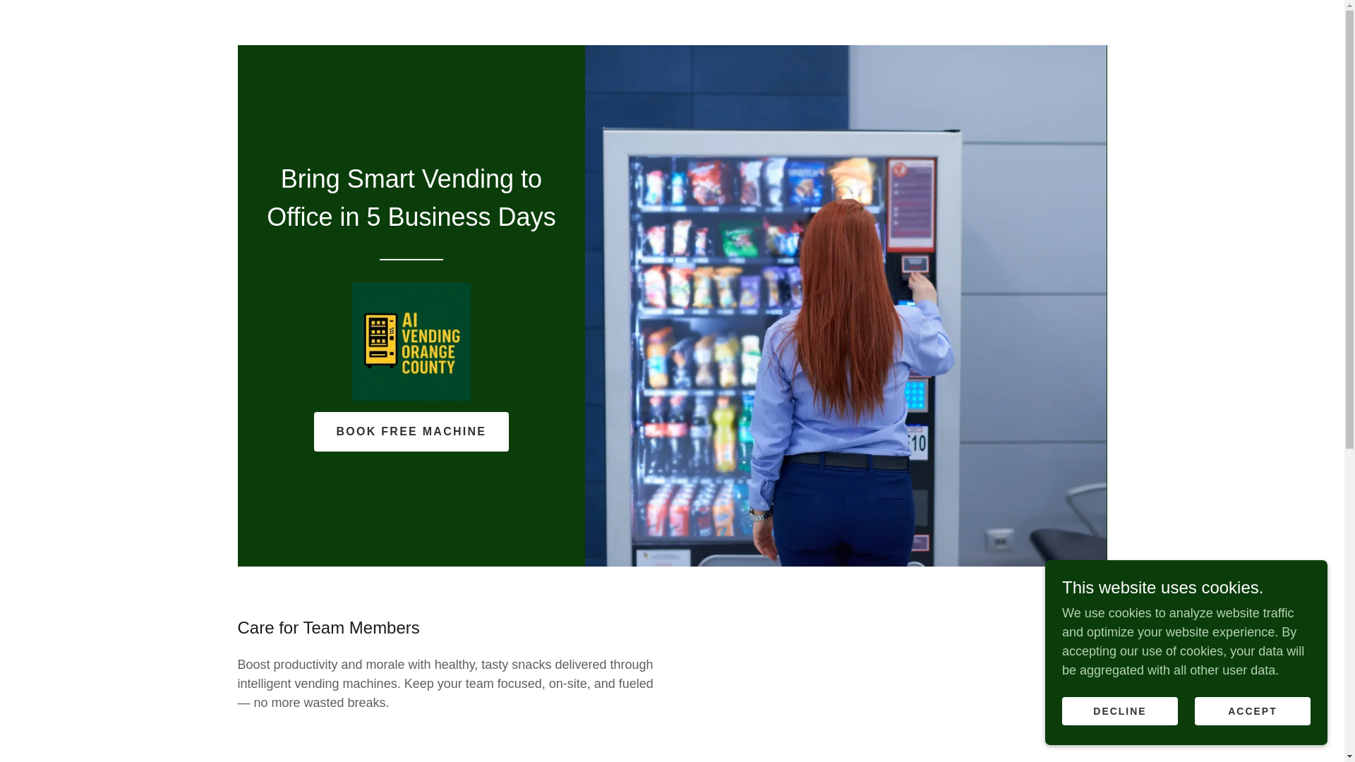 website screenshot of https://ai-vending.ca/