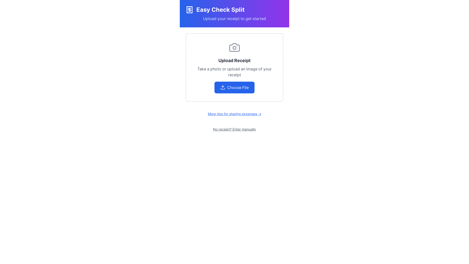 website screenshot of https://splitwise-snapper.pages.dev/