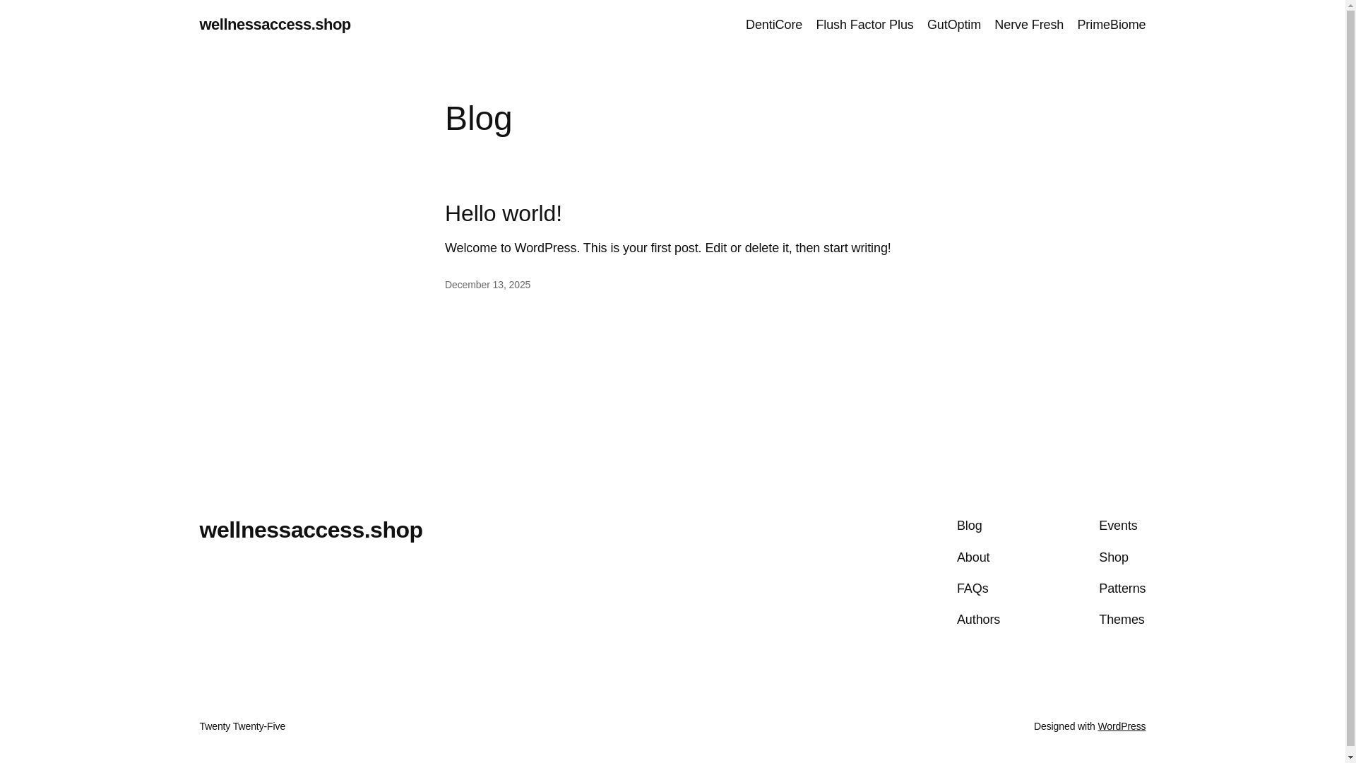 website screenshot of https://wellnessaccess.shop/