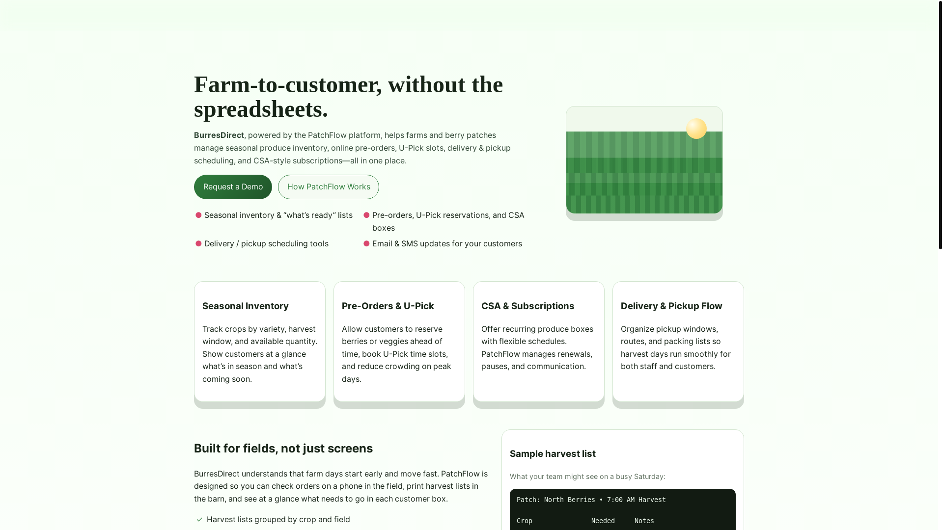website screenshot of https://burresdirect.site/
