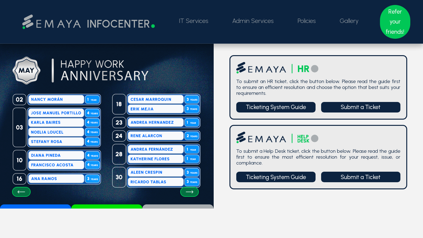 website screenshot of https://infocenter.pages.dev/