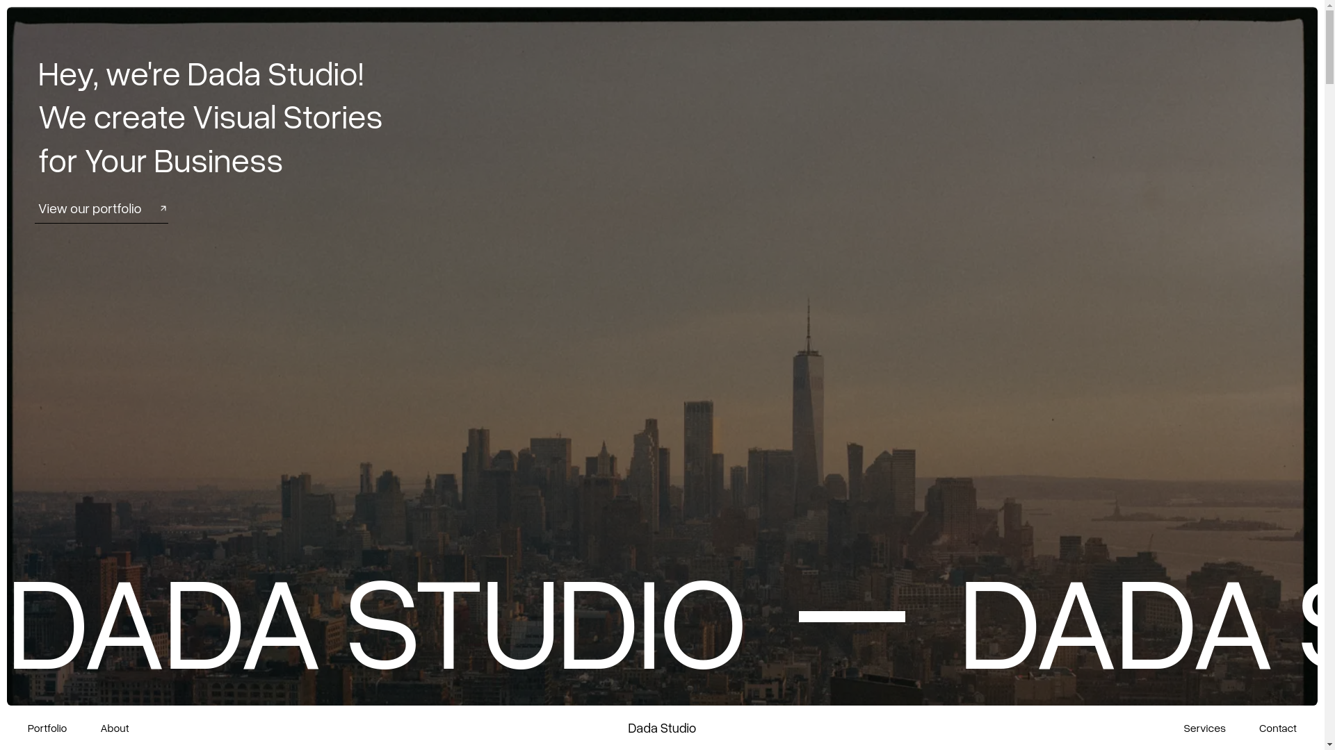 website screenshot of https://dada-studio-ny.com/